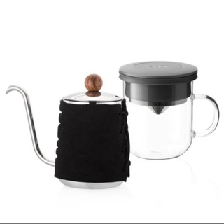 👍好物推薦👍PO:Selected DIY手沖細嘴咖啡壺 /350ml/研磨過濾咖啡玻璃杯 /350ml