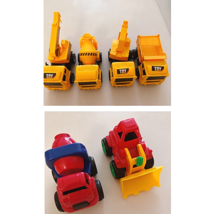 299免運~二手工程車玩具系列 挖土機 傾瀉車 水泥預拌車 挖土機 tayo 小巴士 回力滑行玩具 男寶