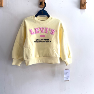 Levi’s-立體logo彈性棉內刷毛長袖上衣