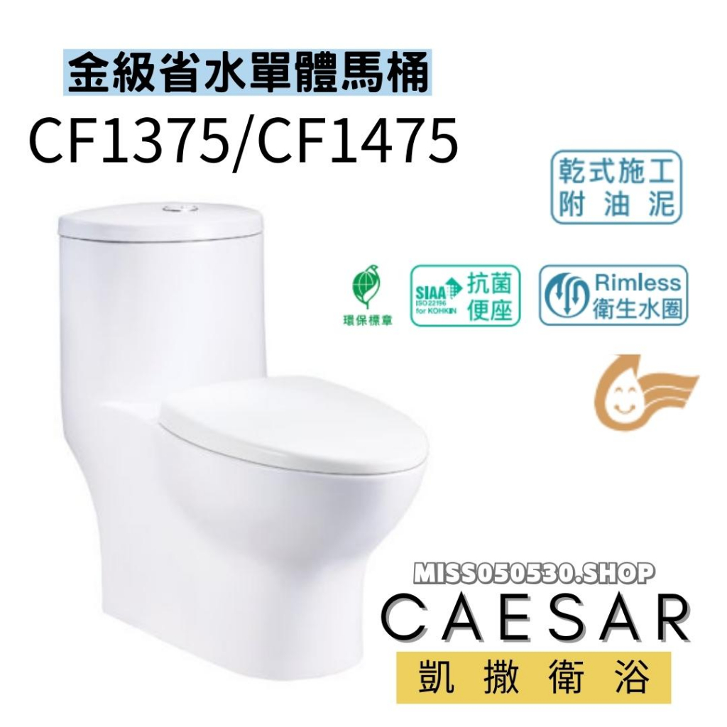 Caesar 凱撒衛浴  CF1374 CF1474 省水馬桶 二段式省水馬桶 單體馬桶 馬桶 兩段式沖水 馬桶