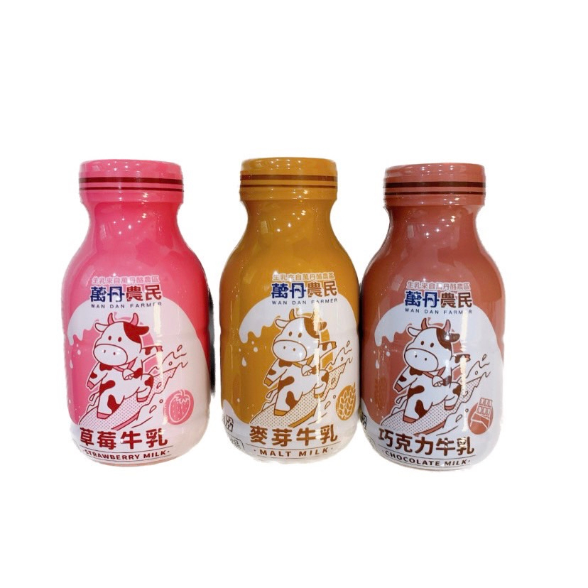好吃好喝 §  萬丹 農民 初鹿 牛乳 保久乳 草莓 巧克力 麥芽 生乳  奶素 200ML