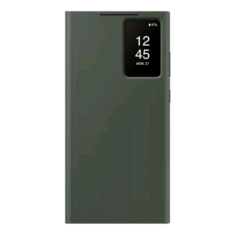 三星Samsung S23 Ultra 全透視感應 卡夾式保護殼 綠色