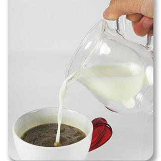 雙層牛奶壺 乳牛奶奶的造型 牛奶壺 牛奶 拉花 奶泡