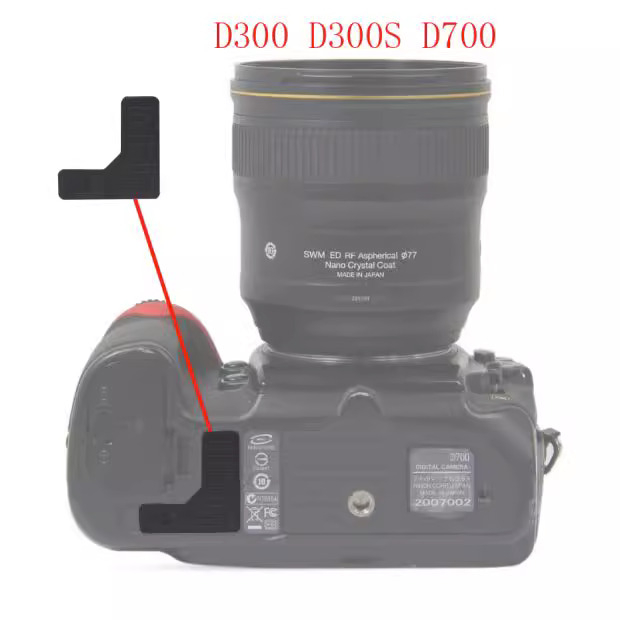 台南現貨 for Nikon副廠D700 D300 D300S 底部L形皮塞零件 手把電池連接處皮塞