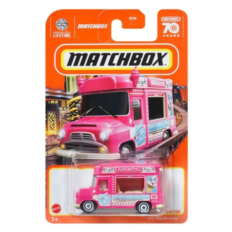 ^.^飛行屋(全新品)MATCHBOX 火柴盒小汽車 合金車//ICE CREAM KING行動餐車#冰淇淋車
