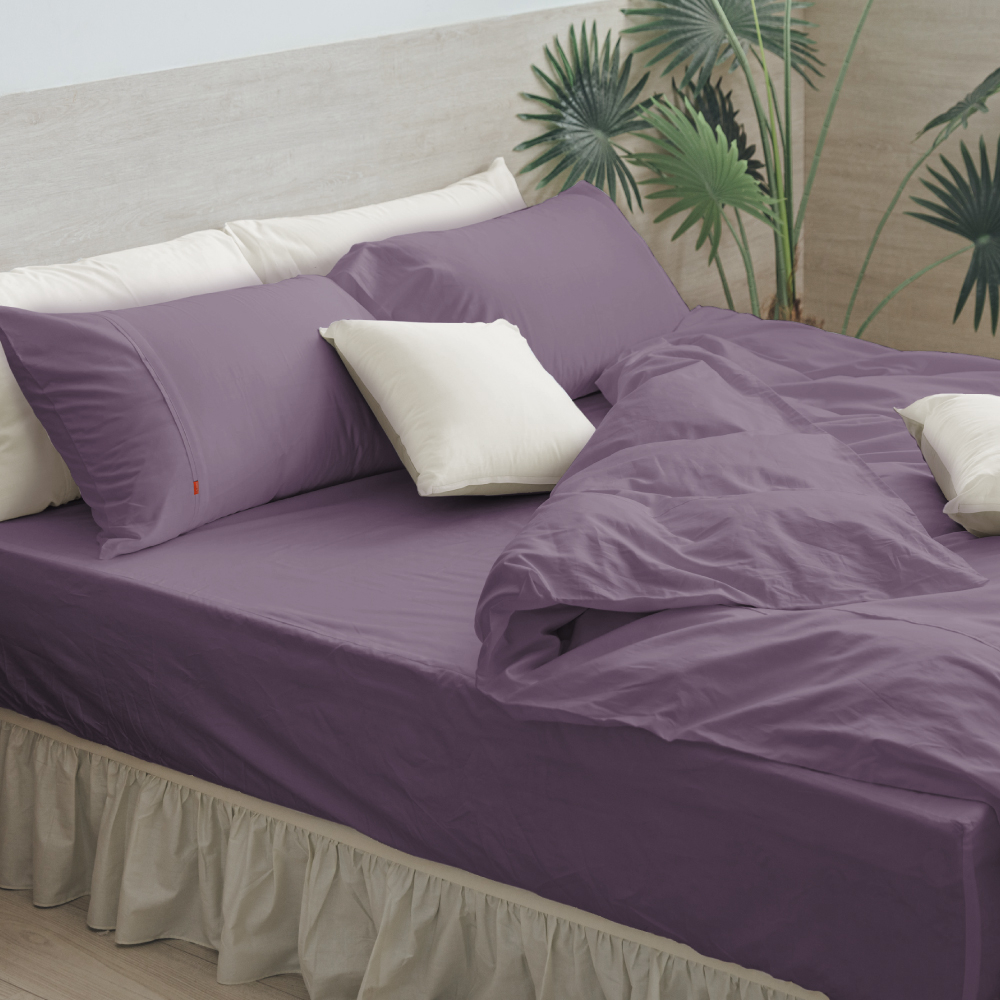 麗塔寢飾 60支紗/各尺寸床組/《Magic colors-紫色》100%精梳棉/單人/雙人/加大/特大