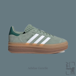 ADIDAS GAZELLE BOLD W GREEN 厚底 女款 莫藍迪綠 ID6998【Insane-21】