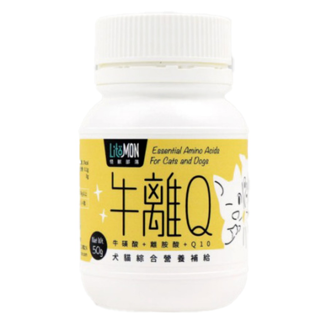 (原廠)折價券+蝦幣回饋【牛離Q】犬貓綜合營養補給50g 添加牛磺酸、離胺酸、Q10 貓咪流淚救星 狗保健 貓保健 貓狗