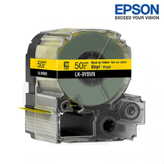 【含稅店】EPSON LK-9YBVN 黃底黑字 標籤帶 耐久型 (寬度50mm) 標籤貼紙 S659404