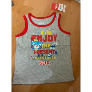 拍手國際童裝 puzzle 全新附吊牌 3-4 100-110cm可愛熊熊純棉背心