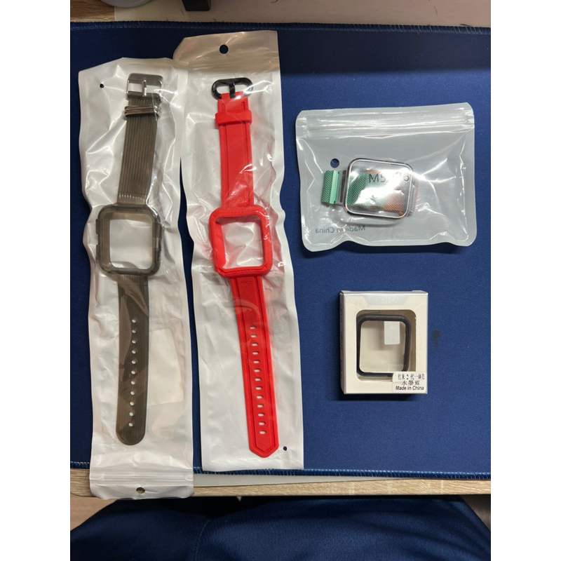 Redmi Watch 2 紅米手錶2周邊配件-錶帶（紅、透明灰）、磁吸式錶帶、保護殼