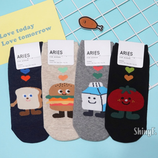 韓國襪子 可愛 食物 漢堡牛奶土司番茄 愛心 短襪 女襪 韓襪 韓國襪 襪子 現貨