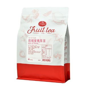 【肥麥莉】曼寧 玫瑰蜜桃果茶 40入/袋 "無咖啡因" 袋裝