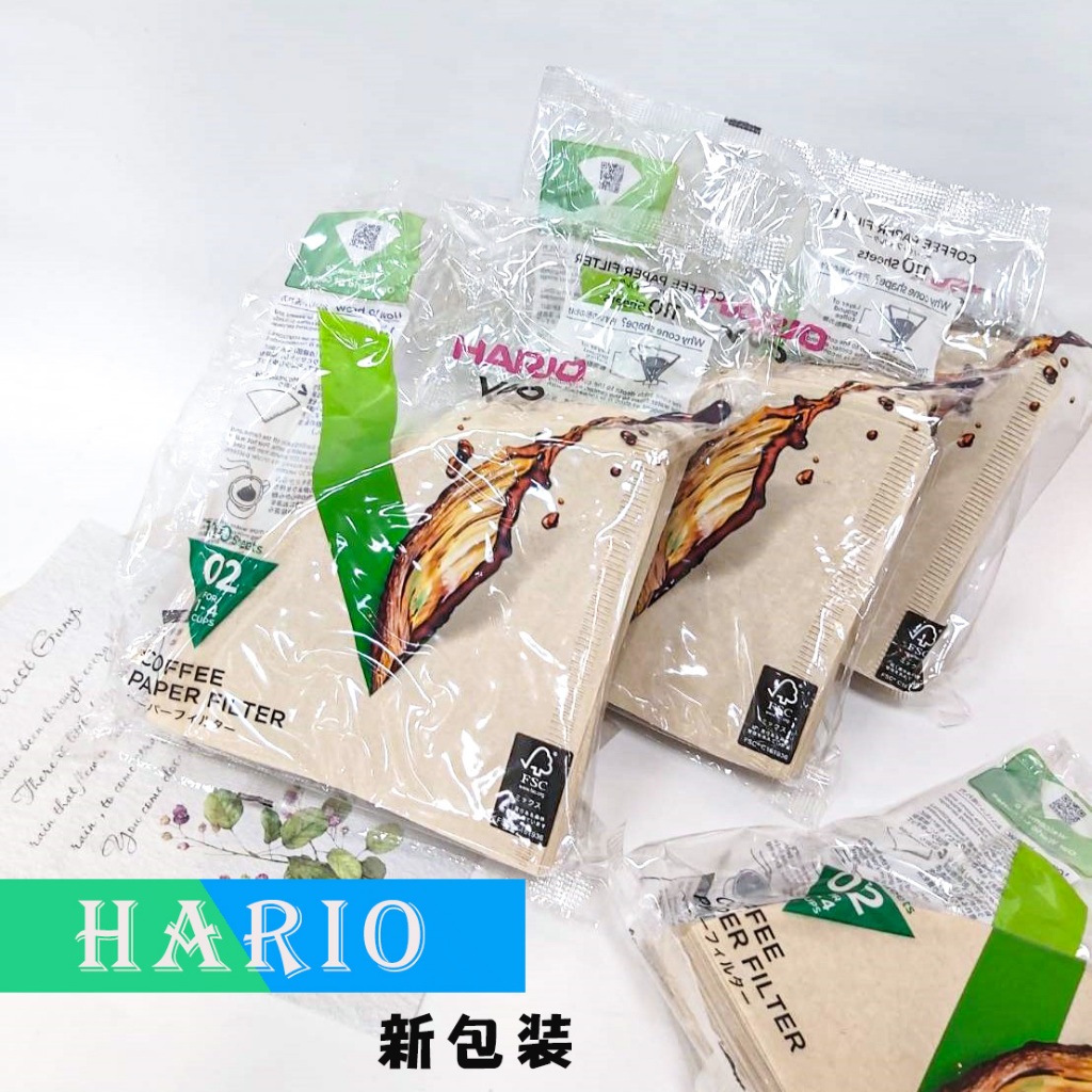 新包裝加量 HARIO V60 02 無漂白錐形濾紙 2-4人份 110入/包 VCF-02-110M  錐形濾紙 手沖