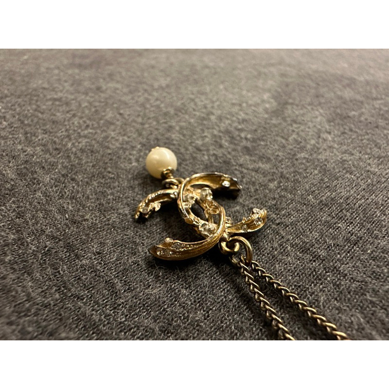 Chanel復古鑲鑽珍珠項鍊