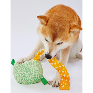 ［petio]日本🇯🇵寵物品牌哈密瓜狗玩具-互動伸縮拉扯