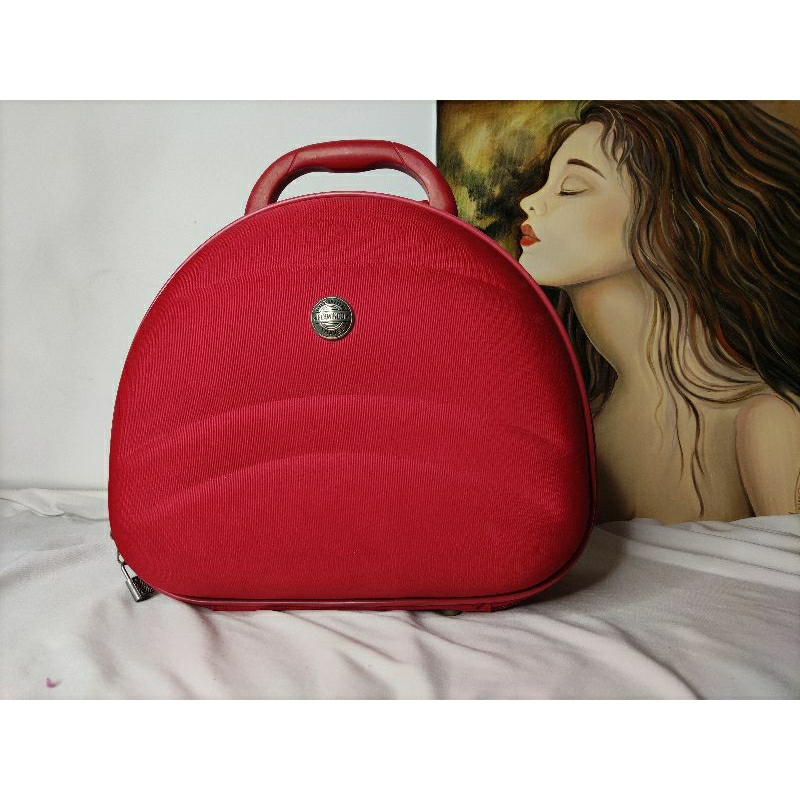 二手名牌包 / Flamingo火烈鳥紅色化妝包 / 小型旅行包 / 手提包