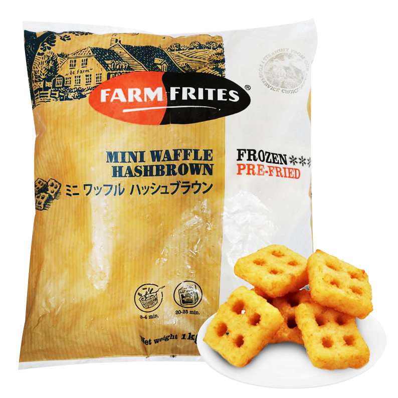 FARM FRITES弗瑞特洞洞薯餅1kg 蛋素/五辛素/皆可吃/田字薯餅