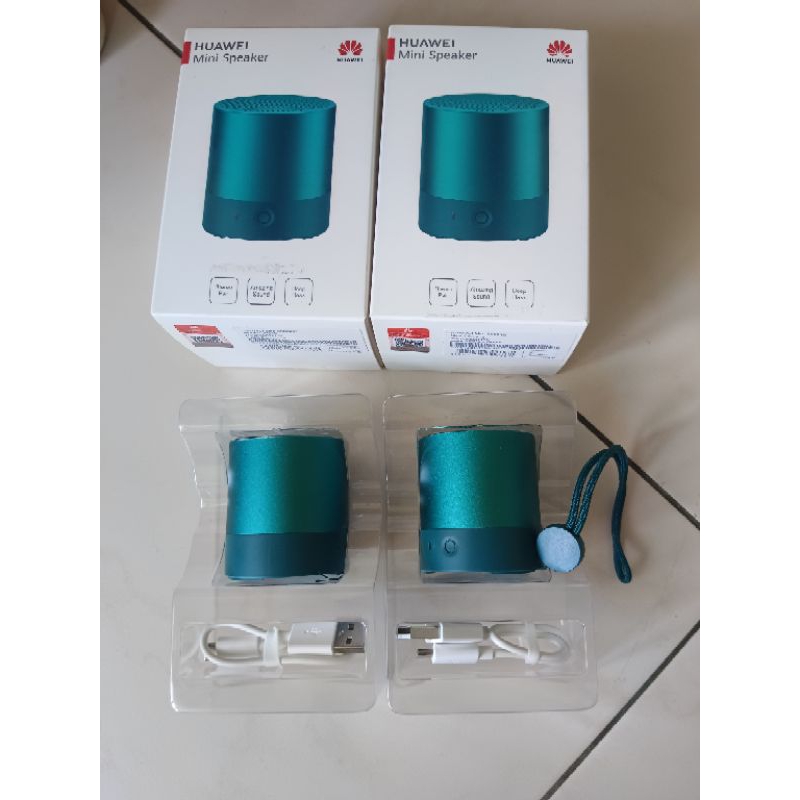 ［全新未拆與拆封二手/兩顆一起賣］HUAWEI 華為 Mini speaker 迷你藍牙音箱 黑色/藍綠色（CM510)