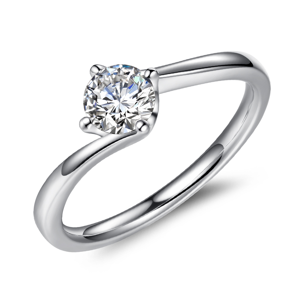 AchiCat．925純銀戒指．璀璨之星．單鑽．婚戒．求婚．生日．情人節禮物．AS6015