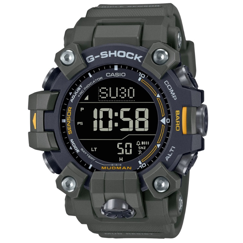 全新卡西歐 G-SHOCK 電波 太陽能 防塵泥 雙顯示 三重感應器 軍綠 GW-9500-3  歡迎詢問