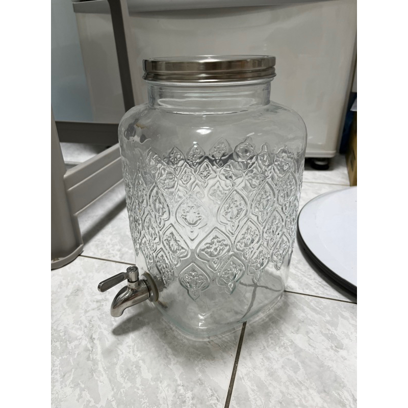 IKEA附龍頭飲料罐 玻璃罐 水壺