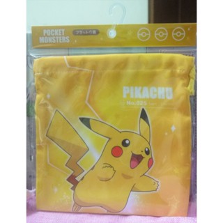 日版﹝限定﹞※﹝神奇寶具﹞Pocket Monsters寶可夢※【皮卡丘PIKACHU造型】束口袋/收納包