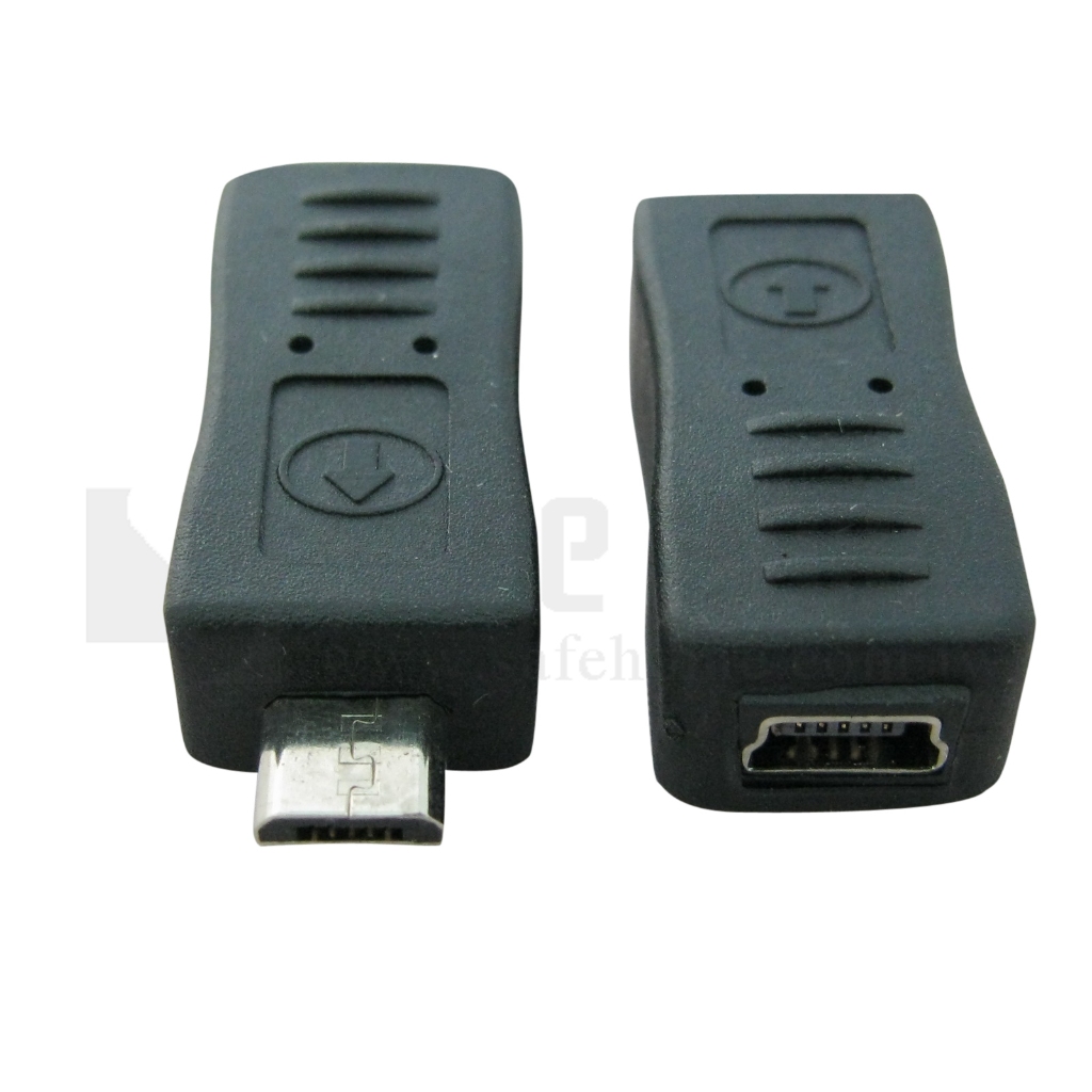Micro USB 公 轉 mini USB 母 相機,手機等舊接口設備轉接新規格的 micro USB CU2301