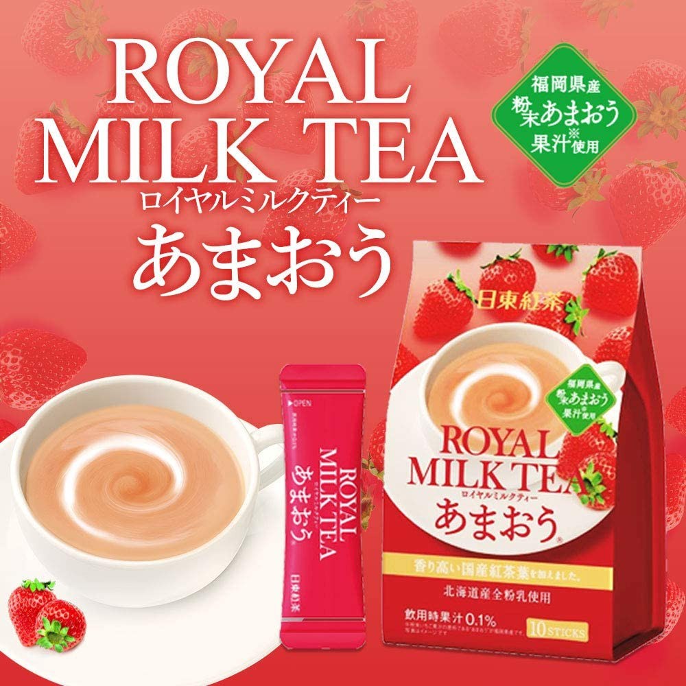 現貨 日本 日東紅茶 皇家奶茶 濃厚 福岡草莓限定款10包入