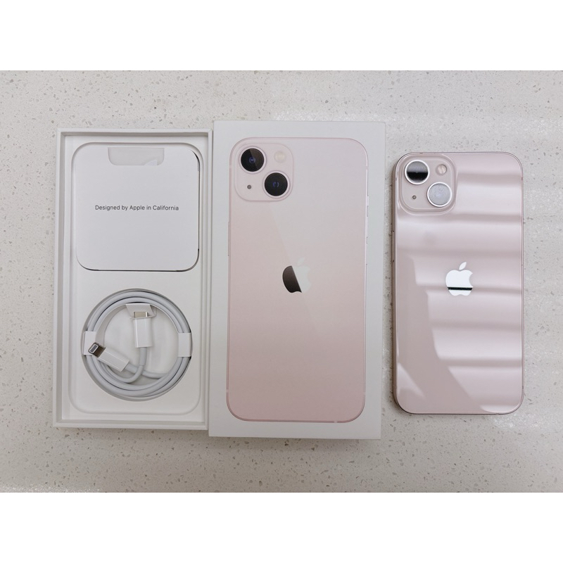 iPhone 13 256GB 二手 女用機 粉色 外觀無損 高雄可面交 附原廠盒及全新原廠充電線 電池91%
