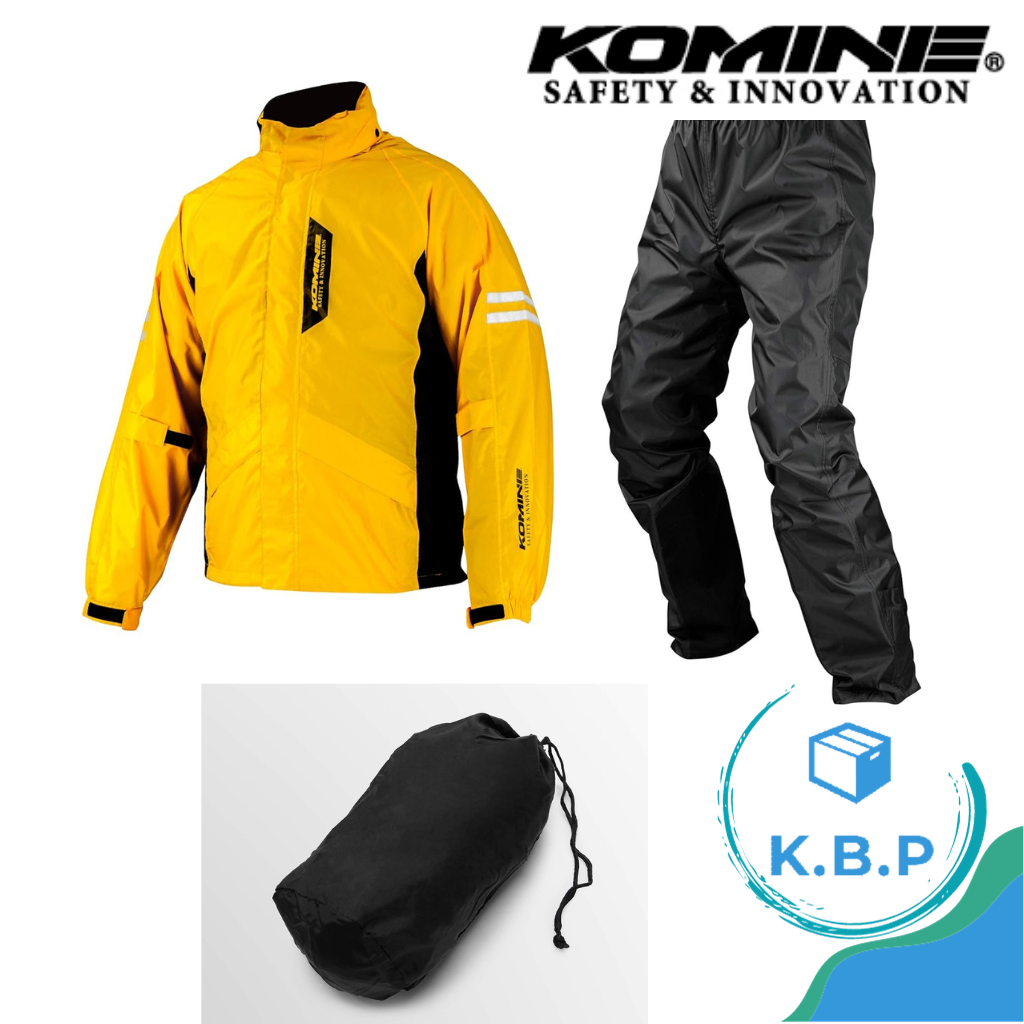 日本 KOMINE RK-539 兩件式 騎士雨衣 透氣 防水 可調整 高反光 付收納袋 RK539