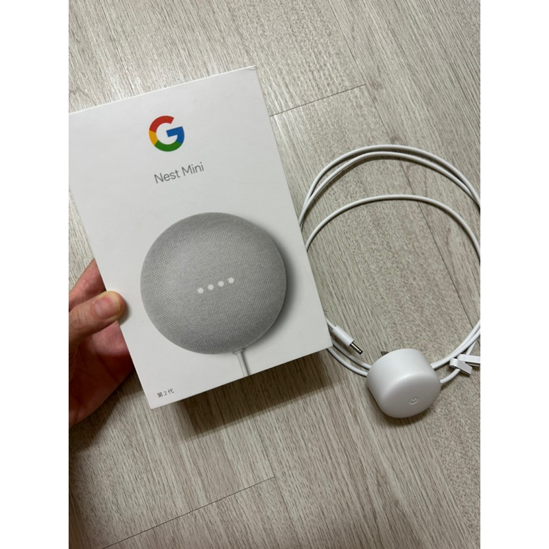 二手 Google Nest Mini 中文化第二代智慧音箱 粉炭白