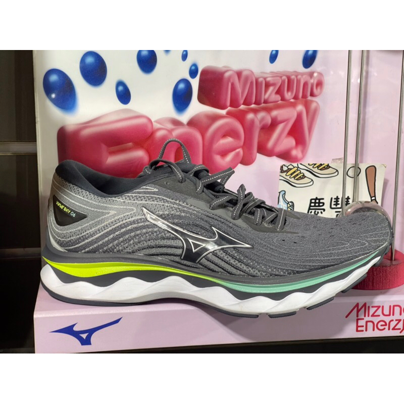 大灌體育👟 Mizuno Wave Sky 6 男 慢跑鞋 運動 路跑 超寬楦 彈力 避震 平穩 灰J1GC221104