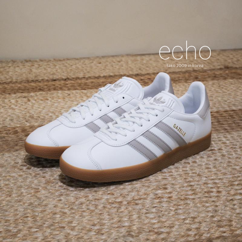 Echo鞋類- Adidas Originals Gazelle 小白鞋 暖灰 焦糖底 男女款 復古休閒鞋 IG3508