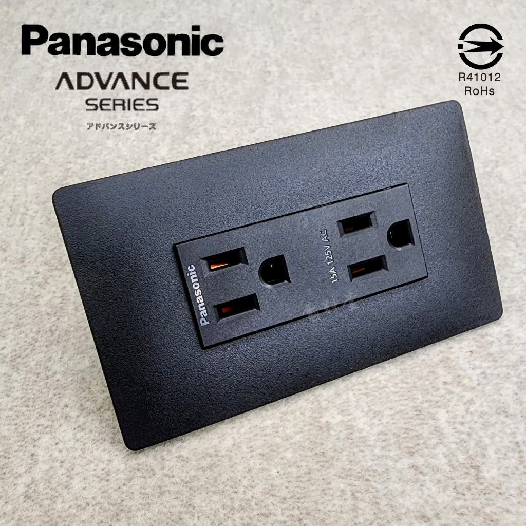 超質感 必買 超薄面板 新品 霧黑 清水模 日本製 ADVANCE 國際牌 Panasonic 雙插 極簡風 極簡黑