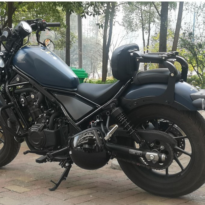 Rebel500S後靠背 適用於 本田 500S改裝後靠背 rebel500S 扶手型後貨架 Rebel 500貨架