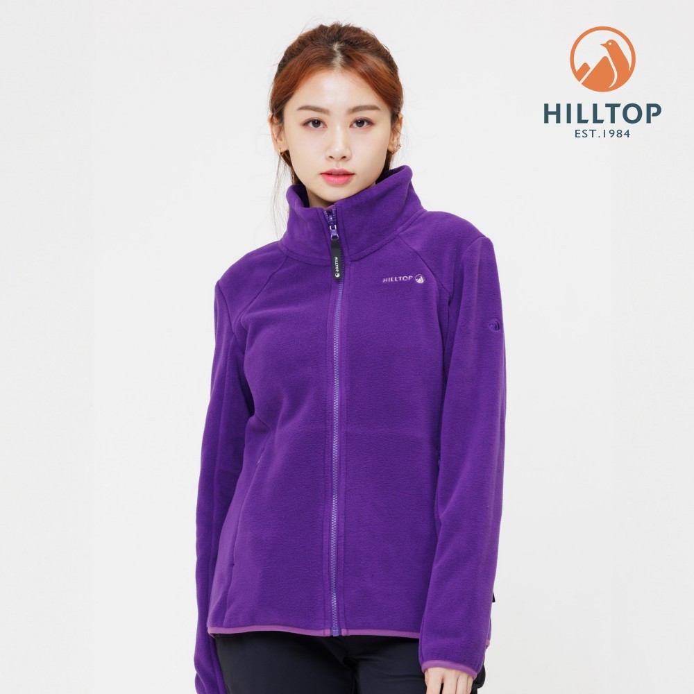 【Hilltop山頂鳥】POLARTEC立領刷毛外套(可銜接GORE-TEX外件) 女款 紫｜PH22XFZ3ECJ0