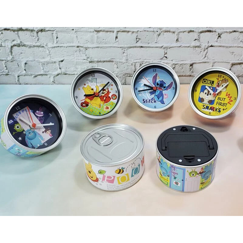 Disney迪士尼 小熊維尼 奇奇蒂蒂 罐頭造型時鐘 罐頭 造型 時鐘