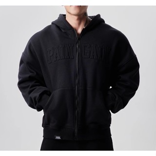 (Gymbear)重磅加厚 凹凸字母連帽外套 (臺灣出貨)運動戶外慢跑 彈力外套 健身長袖 美式風格