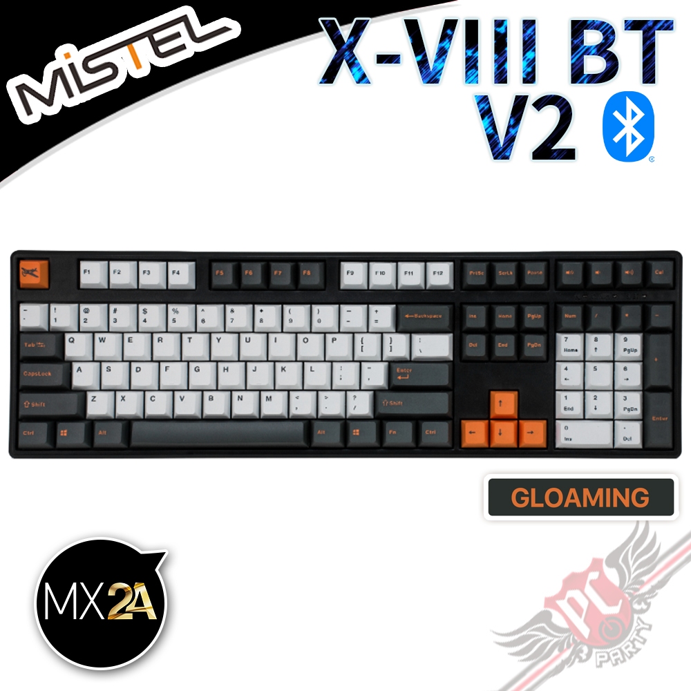 密斯特 MISTEL XVIII-BT X8  無線雙模電競機械式鍵盤 藍牙5.0/有線  PCPARTY