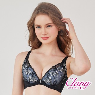 可蘭霓Clany 臺灣製專利按摩顆粒珍珠水美人集中爆乳ABC罩杯內衣 低調黑 8026-63 水袋小胸涼感機能包覆性感