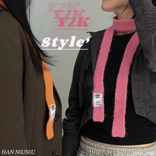 ʜᴀɴɴɪᴜ☺︎︎韓國🇰🇷穿搭必備單品🩶Y2K原宿風 羊毛針織綁脖造型繩/細條圍巾/小領巾