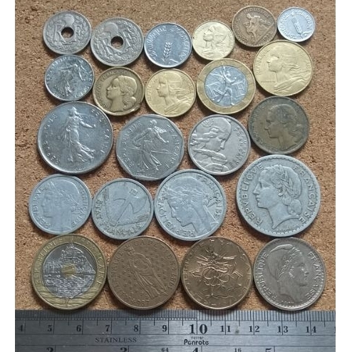 X17--法國硬幣23枚不同--