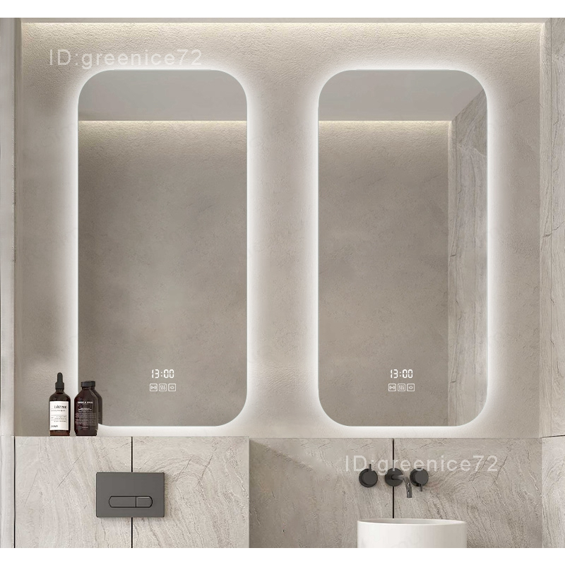 鏡子衛生間長方形浴室背光燈鏡掛牆式洗手盆鏡智能led廁所衛浴鏡JZ1