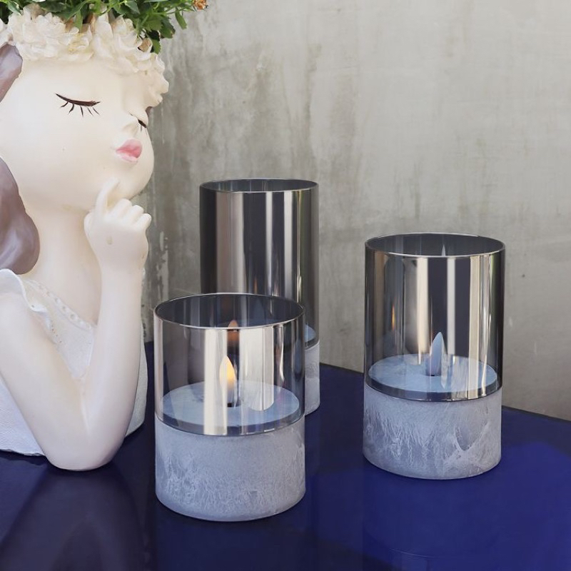 現貨仿真led蠟燭燭光ins拍照道具餐廳裝飾氣氛燈浪漫約會擺飾小夜燈