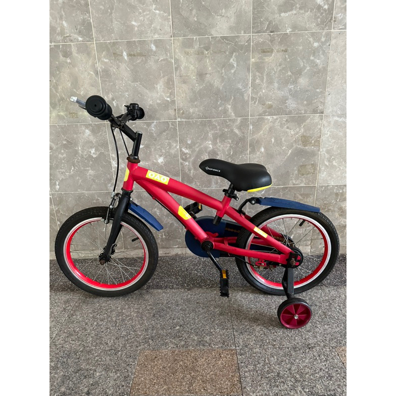 二手兒童腳踏車OAO鎂合金16吋兒童腳踏車（紅）