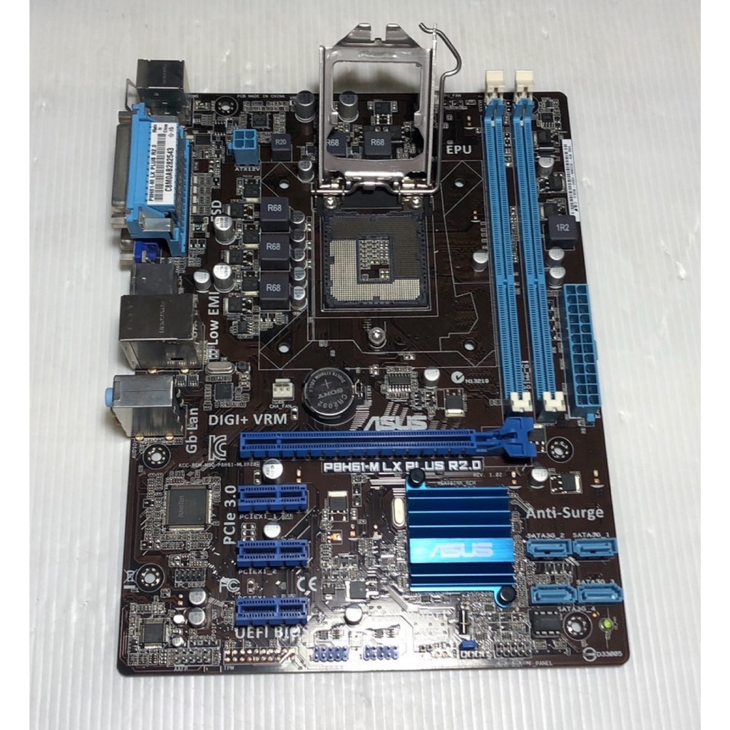【吳'r】華碩 P8H61-M LX PLUS R2.0 二手良品主機板 1155腳位支援2.3代CPU 附檔板$350