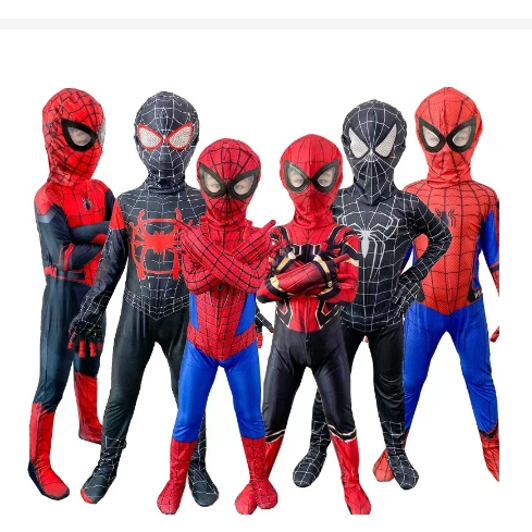 【潮美】💖💖蜘蛛人衣服 萬聖節 兒童緊身衣 超級英雄變裝 cosplay 親子裝 生日禮物