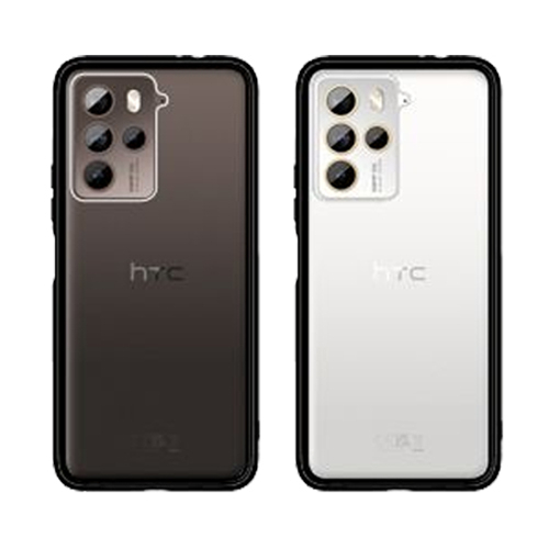 【HTC】HTC U23 Pro 透視雙料防震邊框殼(黑) 原廠手機殼