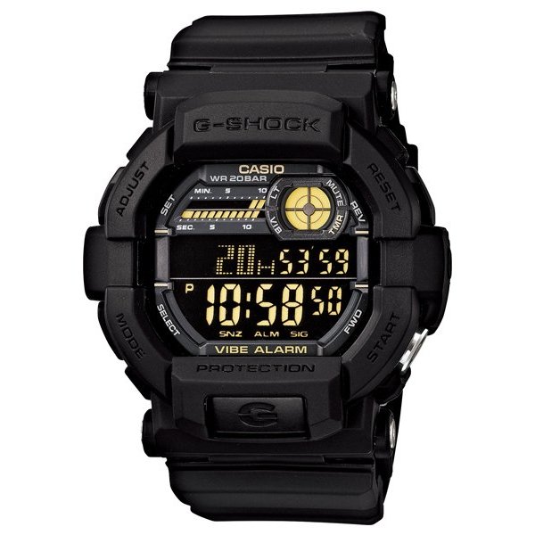 &lt;秀&gt;CASIO公司貨附保證卡及發票 G-SHOCK震動或是響音LED背光閃動 GD-350-1B耐衝擊構造